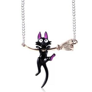 Black and Pink Cat Necklace